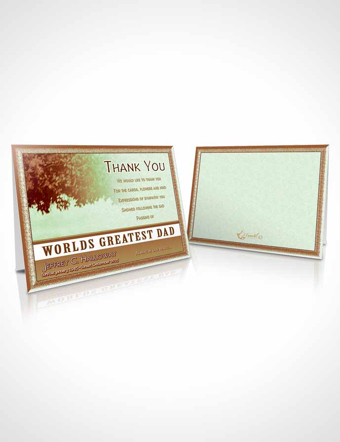 Funeral Thank You Card Template Greatest Dad Emerald Bliss