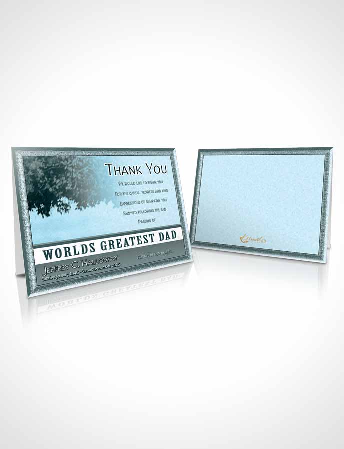 Funeral Thank You Card Template Greatest Dad Sky Freedom