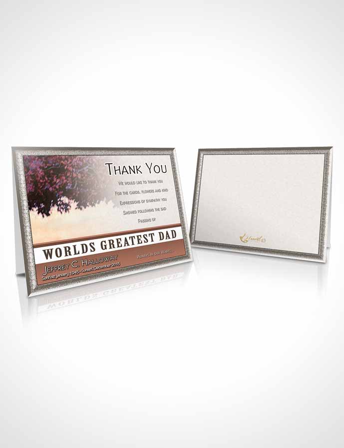 Funeral Thank You Card Template Greatest Dad Summer Sunset