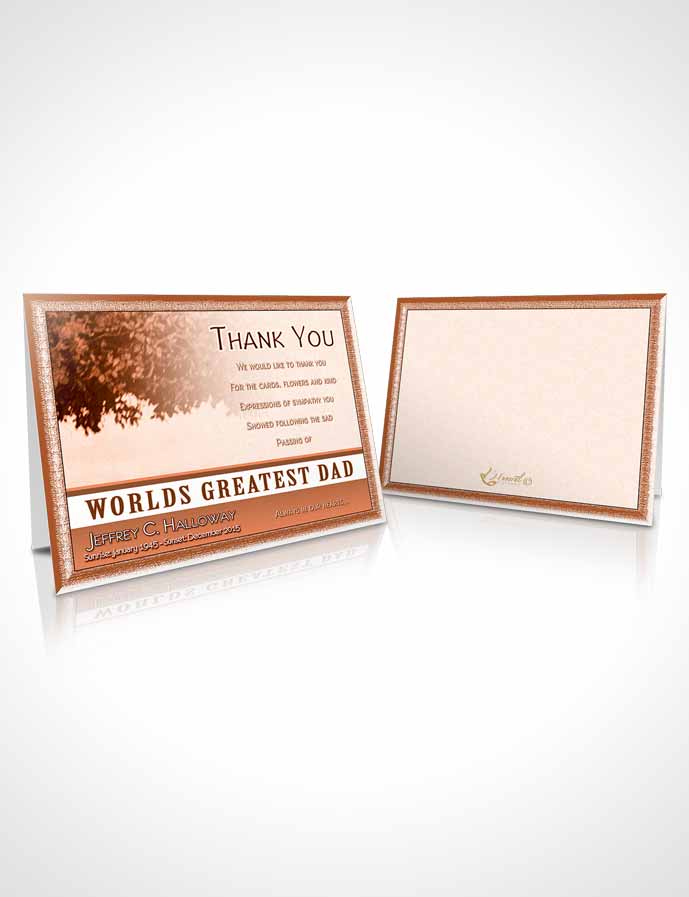 Funeral Thank You Card Template Greatest Dad Vintage Love