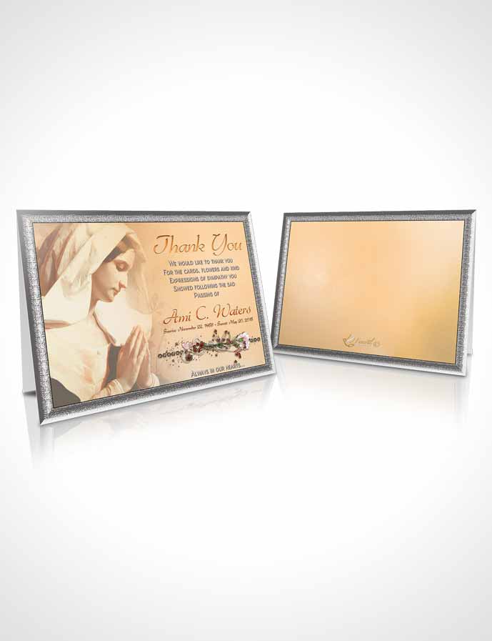 Funeral Thank You Card Template Hail Mary Gentle Breeze