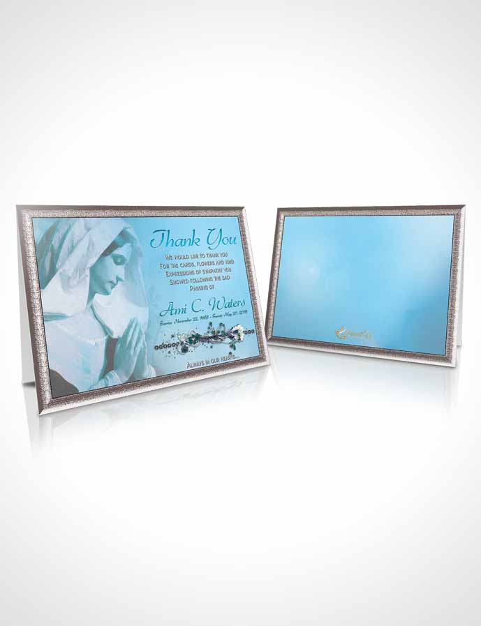 Funeral Thank You Card Template Hail Mary Morning Calm