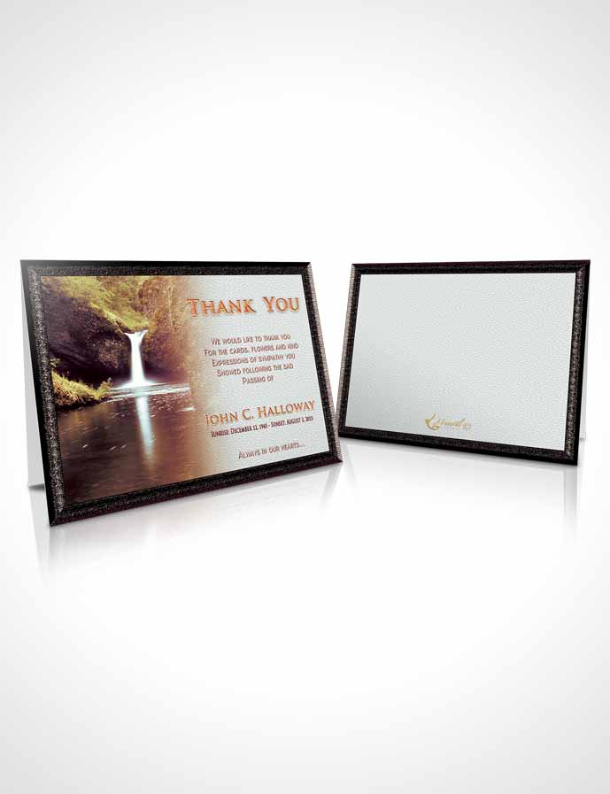 Funeral Thank You Card Template Harmony Forest Magic