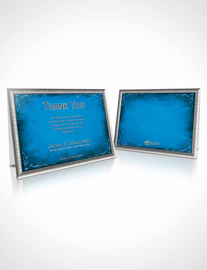Funeral Thank You Card Template Heavens Touch Coral Reef