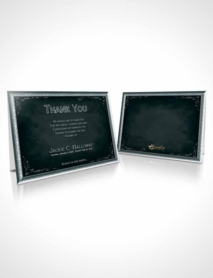 Funeral Thank You Card Template Heavens Touch Deep Reef