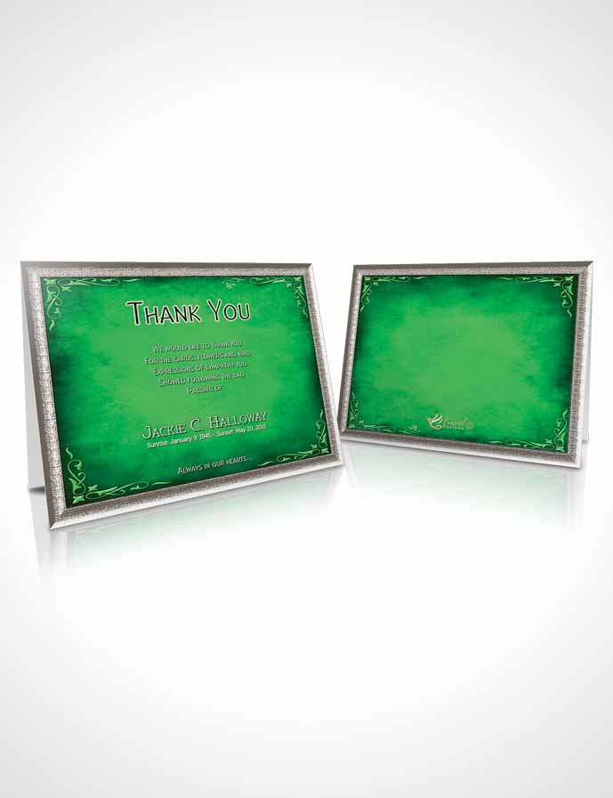 Funeral Thank You Card Template Heavens Touch Forest Sky
