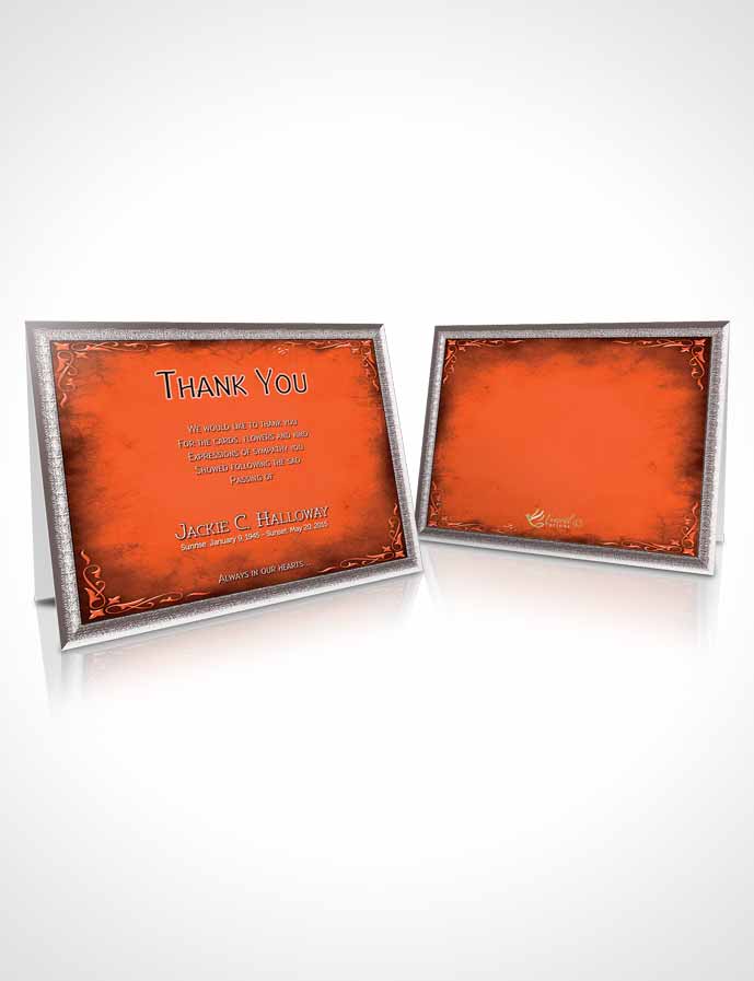 Funeral Thank You Card Template Heavens Touch Peach Serenity