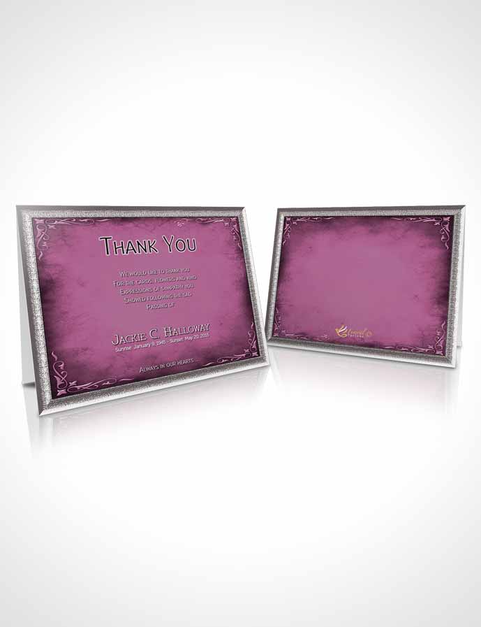 Funeral Thank You Card Template Heavens Touch Soft Pink Escape