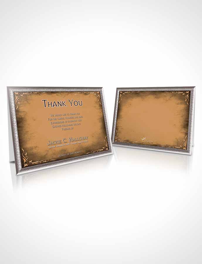 Funeral Thank You Card Template Heavens Touch Soft Rustic Touch