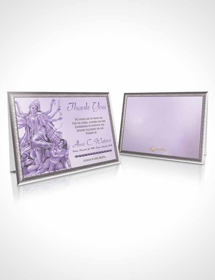Funeral Thank You Card Template Hindu Breeze Lavender Honor