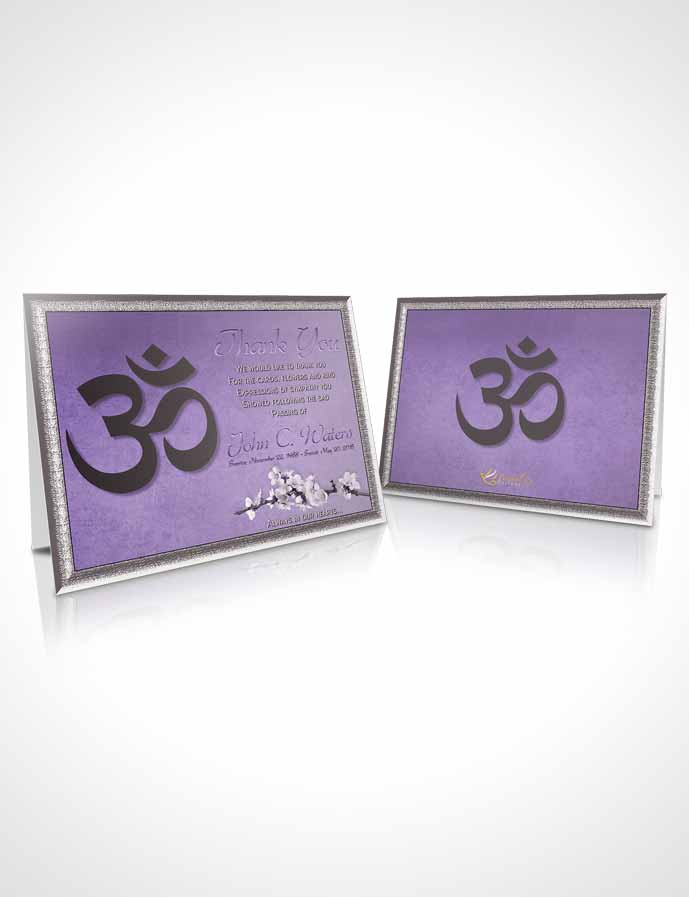 Funeral Thank You Card Template Hindu Love Lavender Honor
