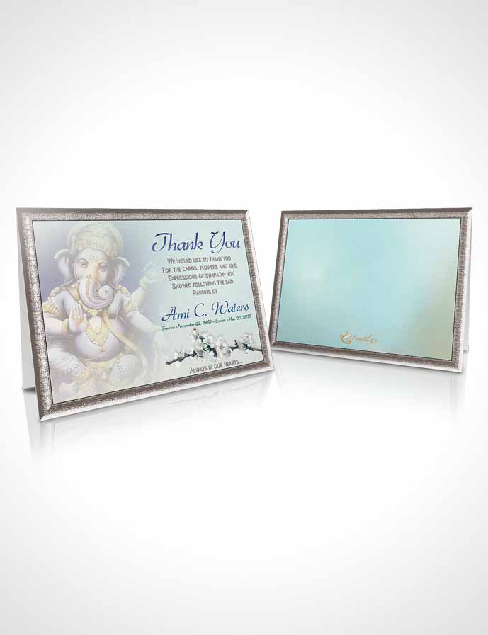 Funeral Thank You Card Template Hinduism Glory Evening Peace