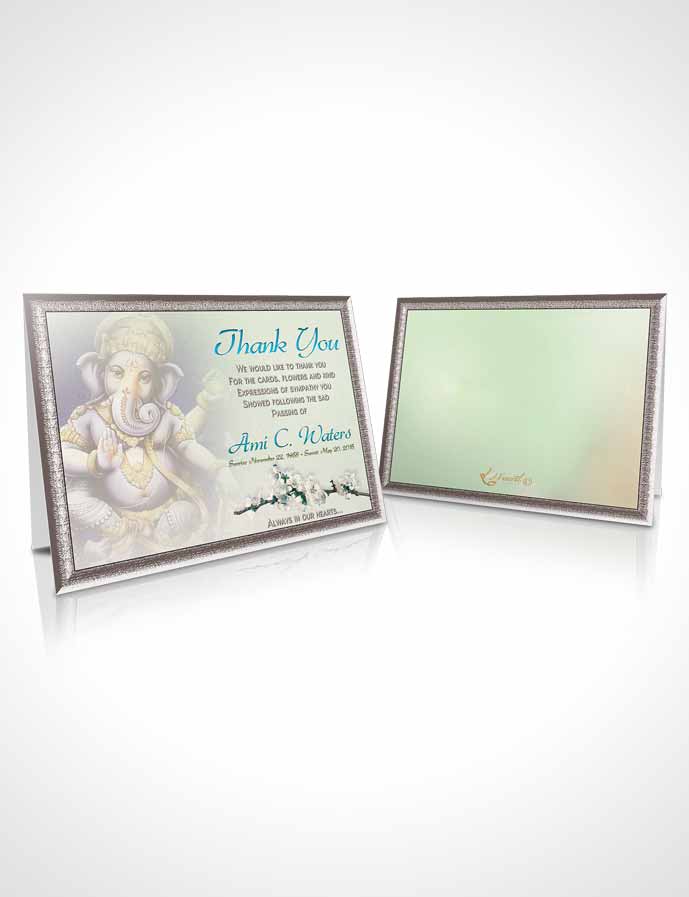 Funeral Thank You Card Template Hinduism Glory Morning Calm
