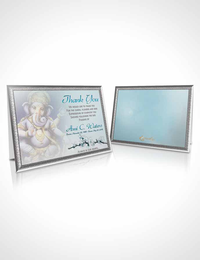 Funeral Thank You Card Template Hinduism Glory Peaceful Ocean