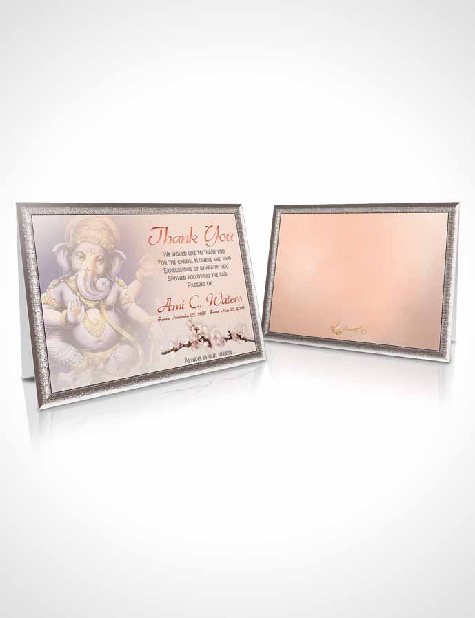 Funeral Thank You Card Template Hinduism Glory Ruby Desire