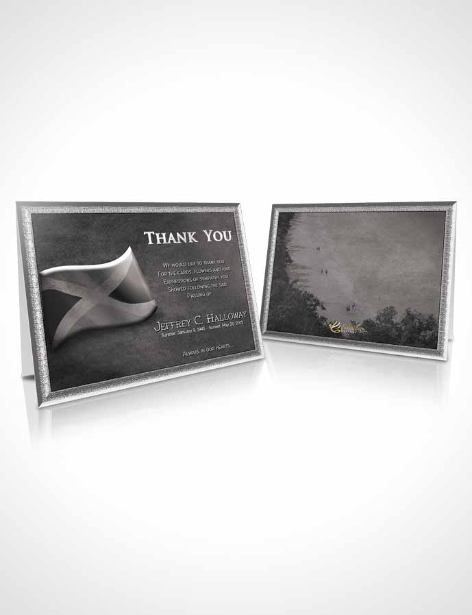 Funeral Thank You Card Template Jamaican Black and White Beauty