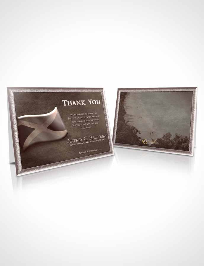 Funeral Thank You Card Template Jamaican Burgundy Beauty