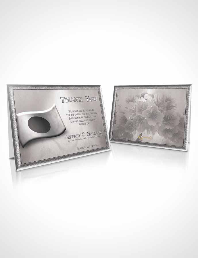 Funeral Thank You Card Template Japanese Black and White Blossoms