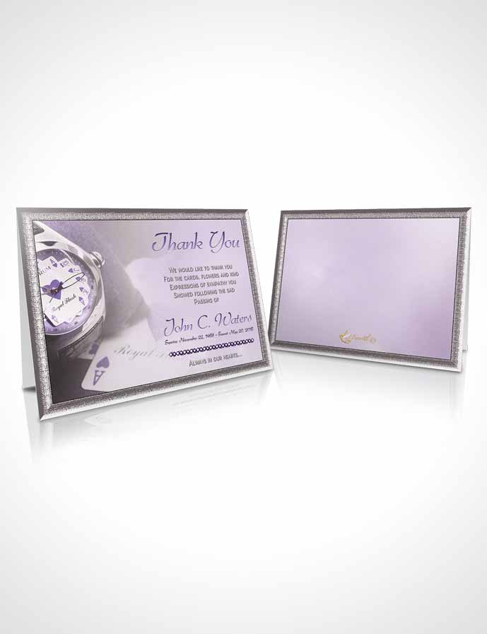 Funeral Thank You Card Template Lavender Aces