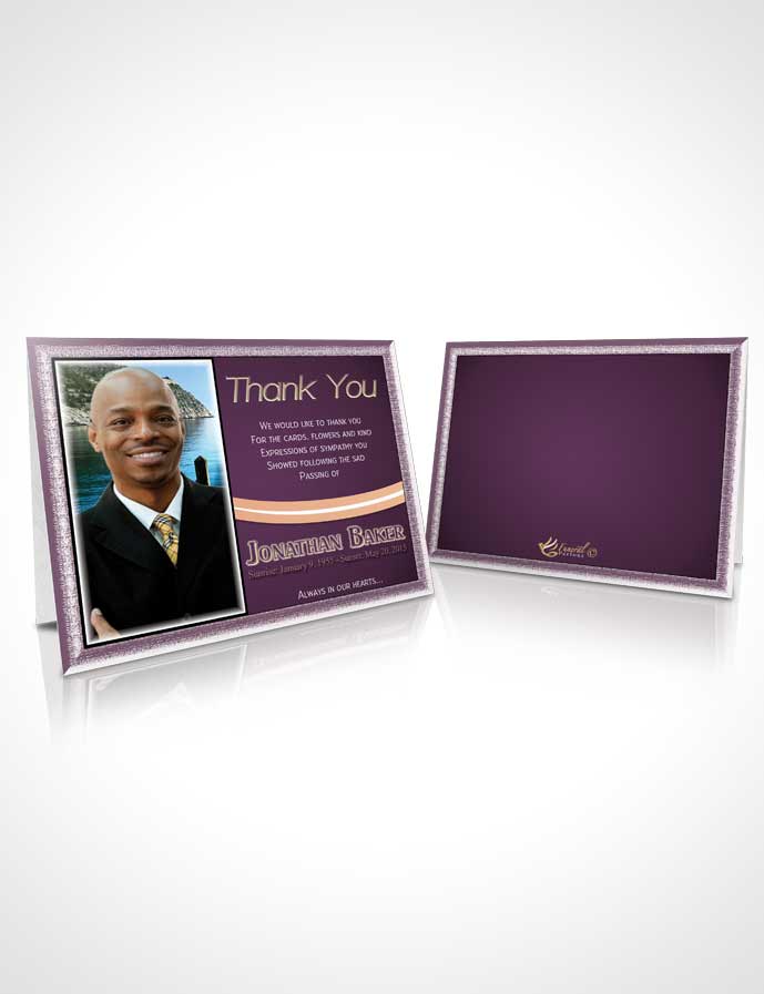 Funeral Thank You Card Template Lavender Beauty Journey