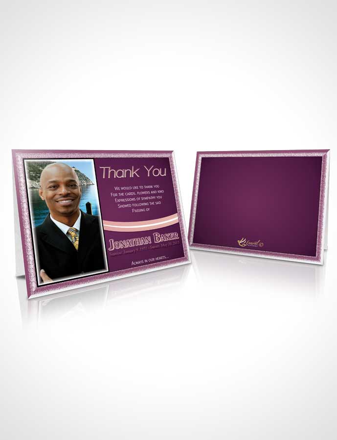 Funeral Thank You Card Template Lavender Blessing Journey