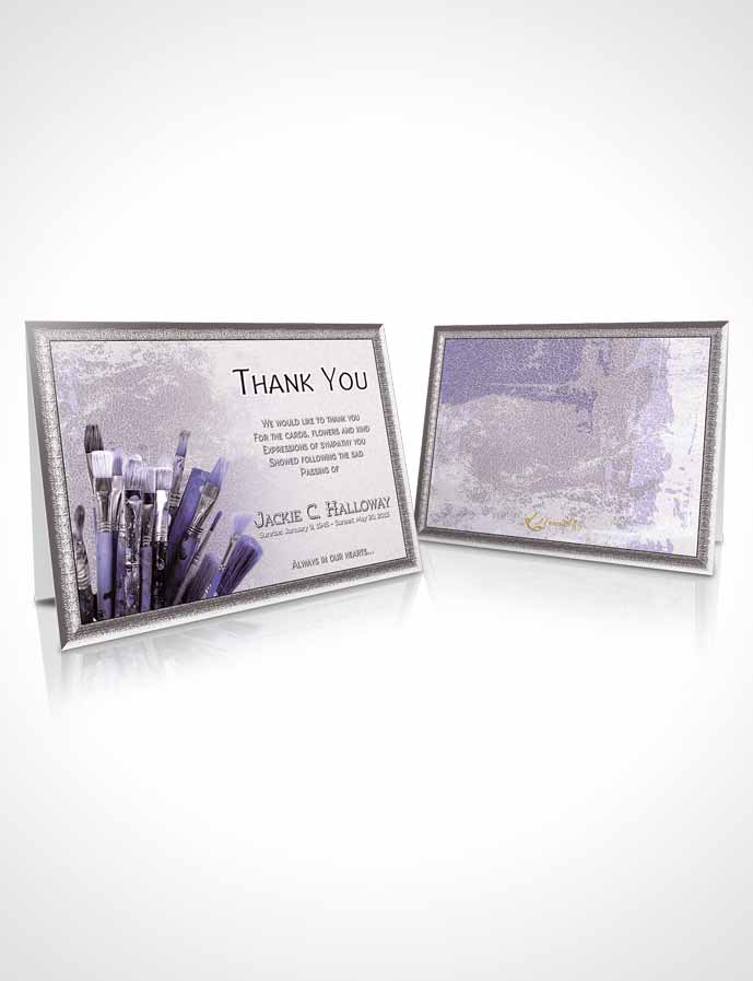 Funeral Thank You Card Template Lavender Bliss Painters Paradise