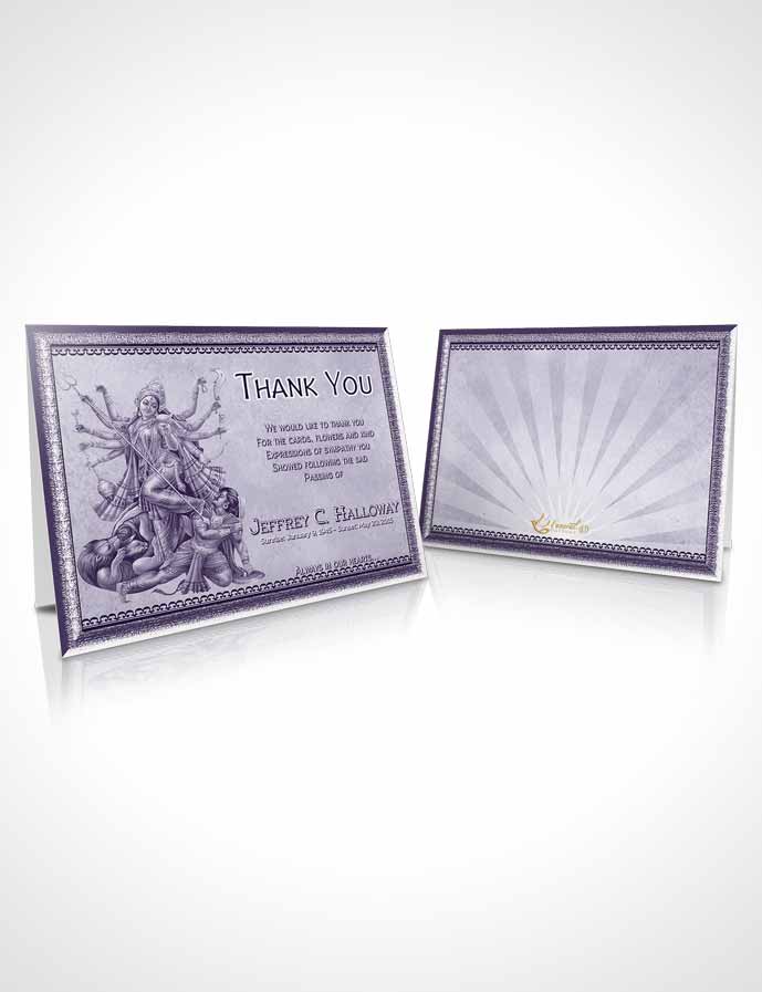 Funeral Thank You Card Template Lavender Hindu Faith