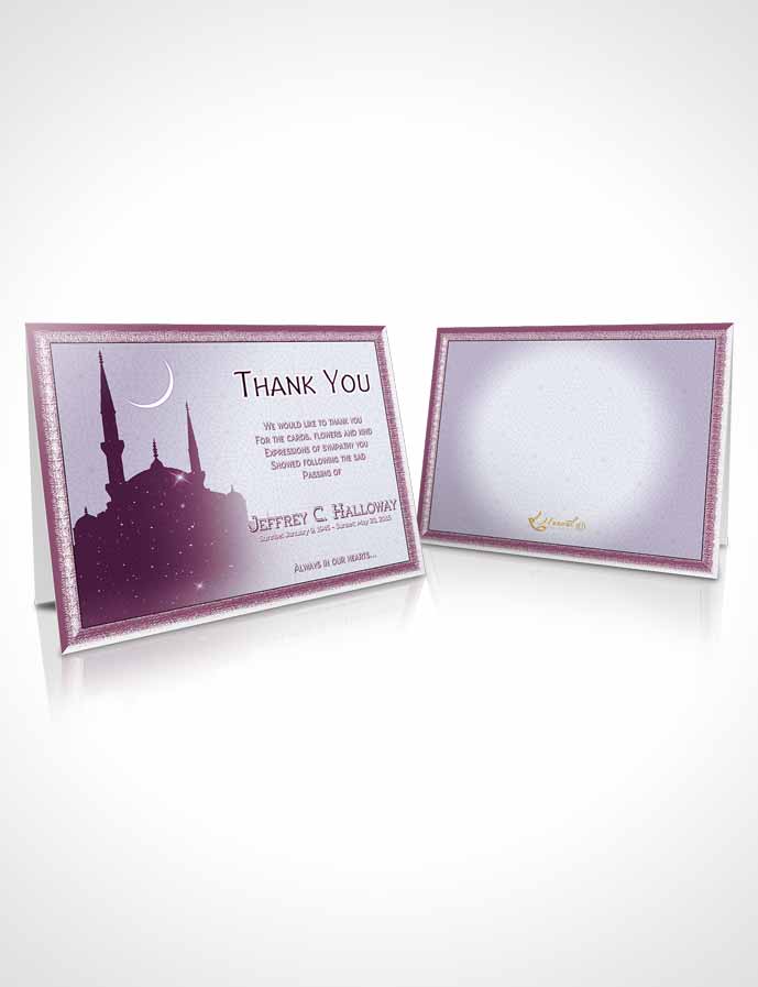 Funeral Thank You Card Template Lavender Islamic Serenity