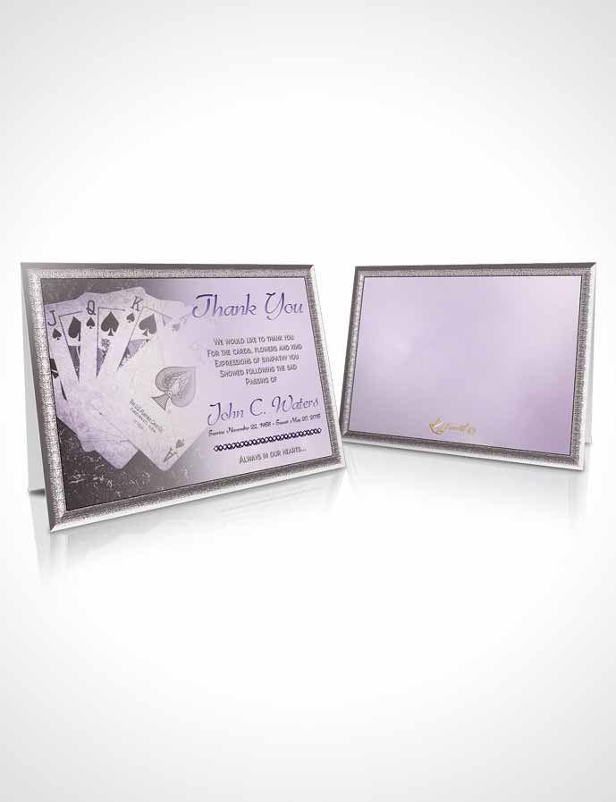 Funeral Thank You Card Template Lavender King of Hands