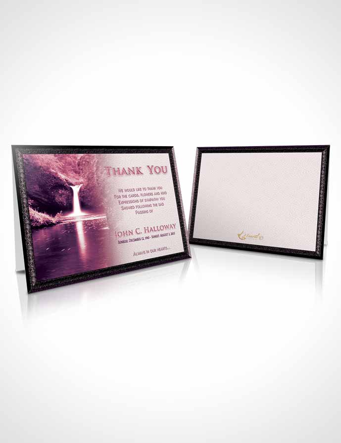 Funeral Thank You Card Template Lavender Love Forest Magic