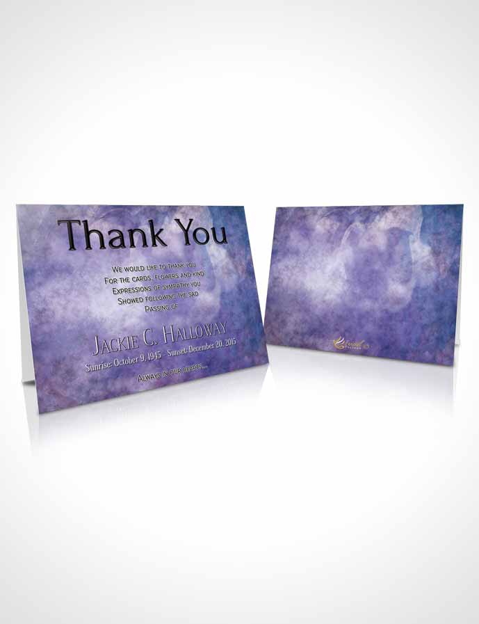 Funeral Thank You Card Template Lavender Love Harmonics