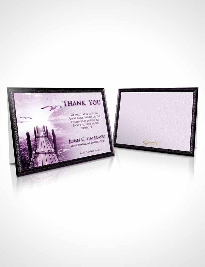 Funeral Thank You Card Template Lavender Love Natures Peace