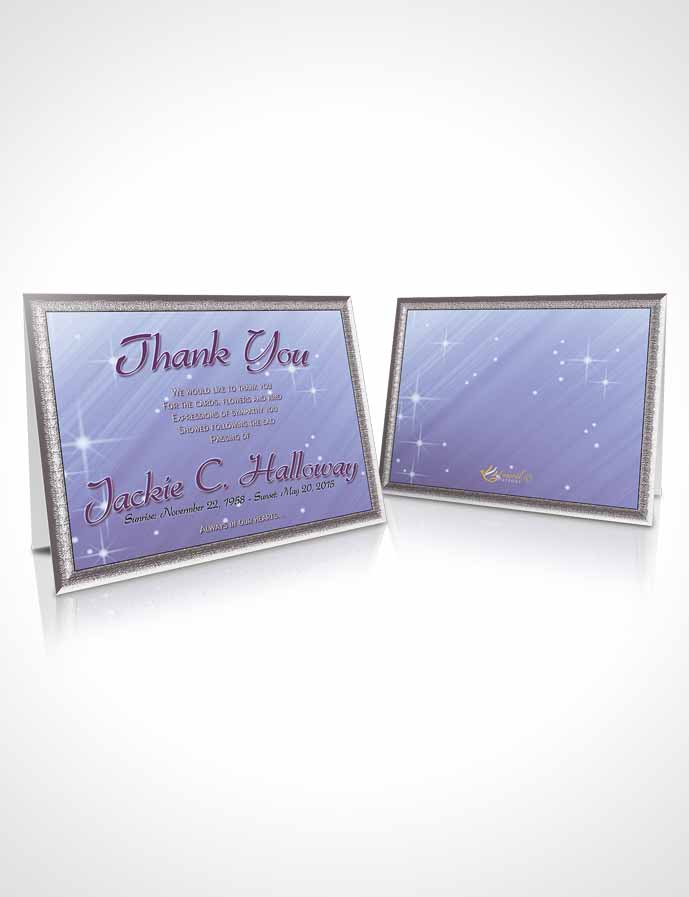 Funeral Thank You Card Template Lavender Sunrise Serenity