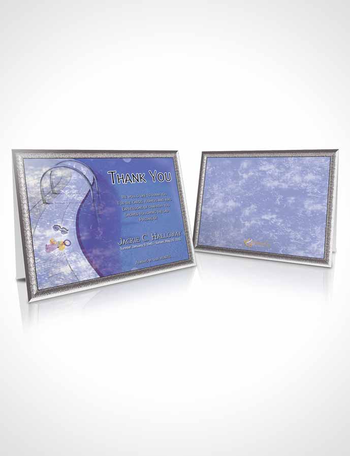Funeral Thank You Card Template Lavender Swimming Desire