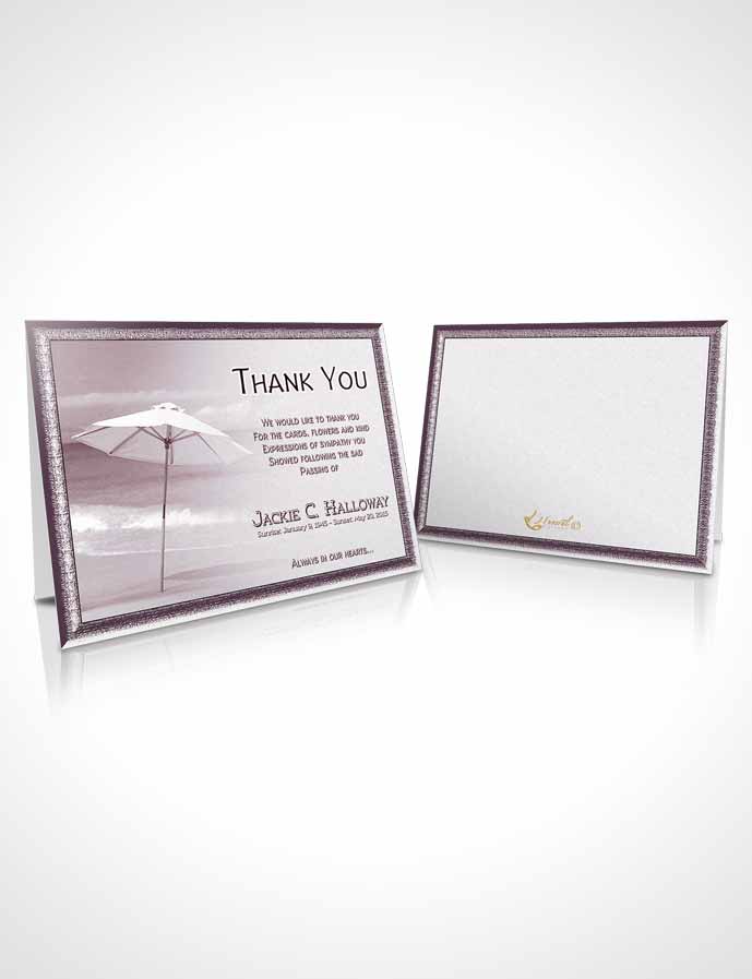 Funeral Thank You Card Template Lavender Tiki Beach