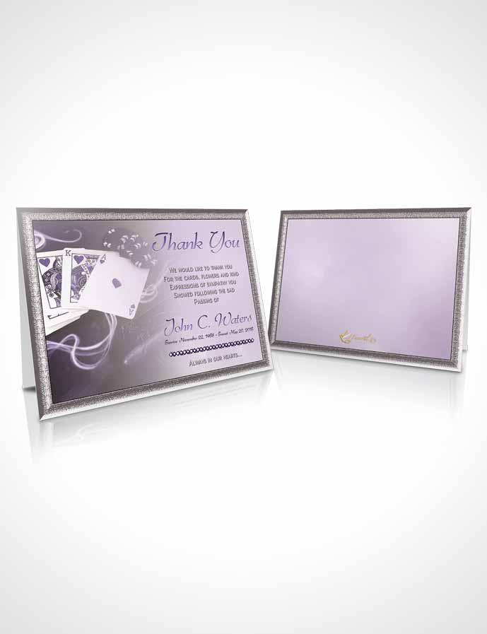 Funeral Thank You Card Template Lavender Weekend Card Game