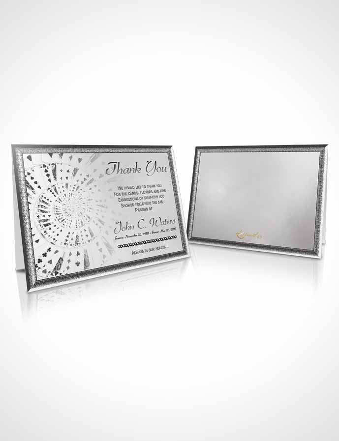 Funeral Thank You Card Template Lets Play Black and White Cards