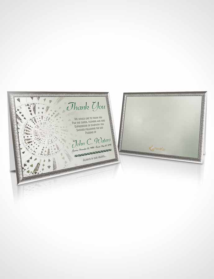 Funeral Thank You Card Template Lets Play Emerald Cards