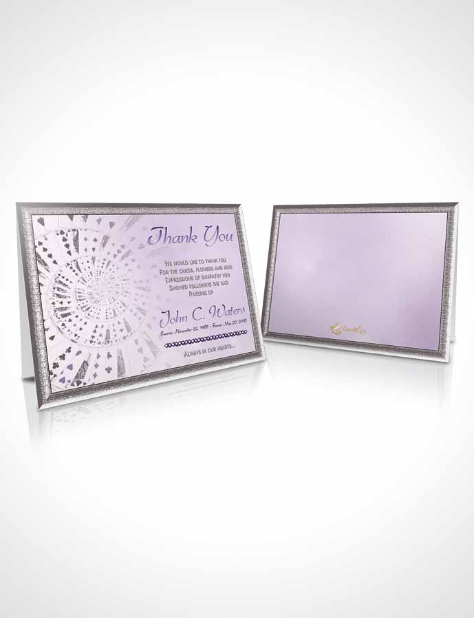 Funeral Thank You Card Template Lets Play Lavender Cards