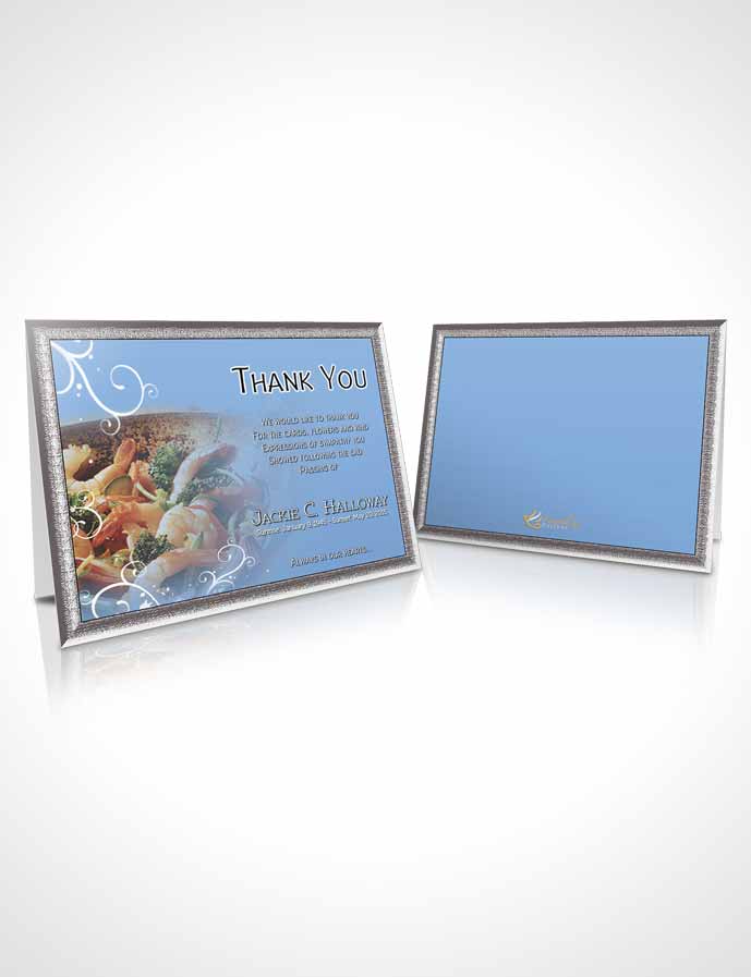 Funeral Thank You Card Template Love of Ocean Blue Cooking