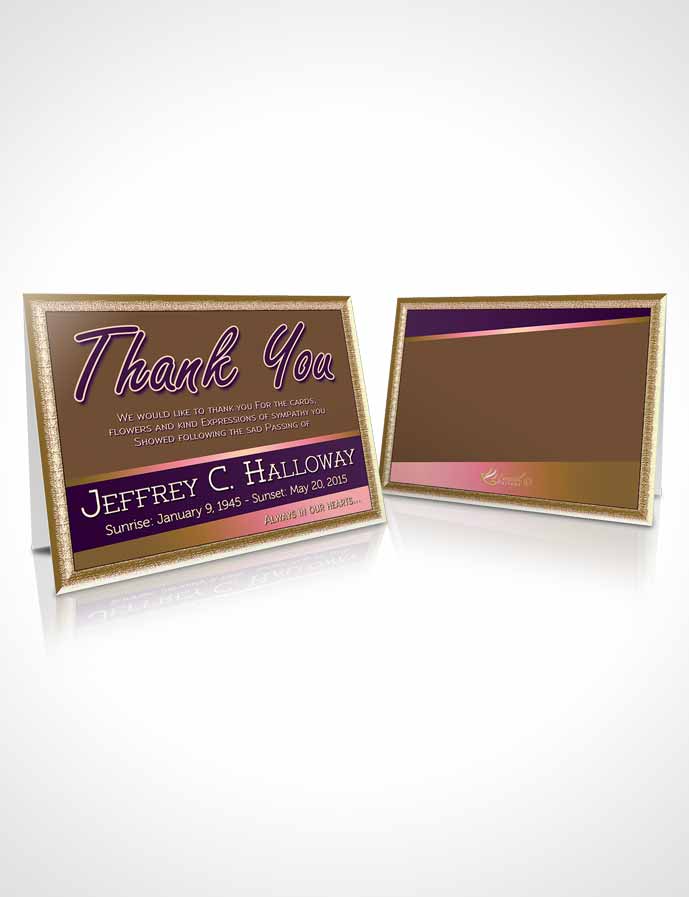 Funeral Thank You Card Template Loving Mix Tranquility Dark