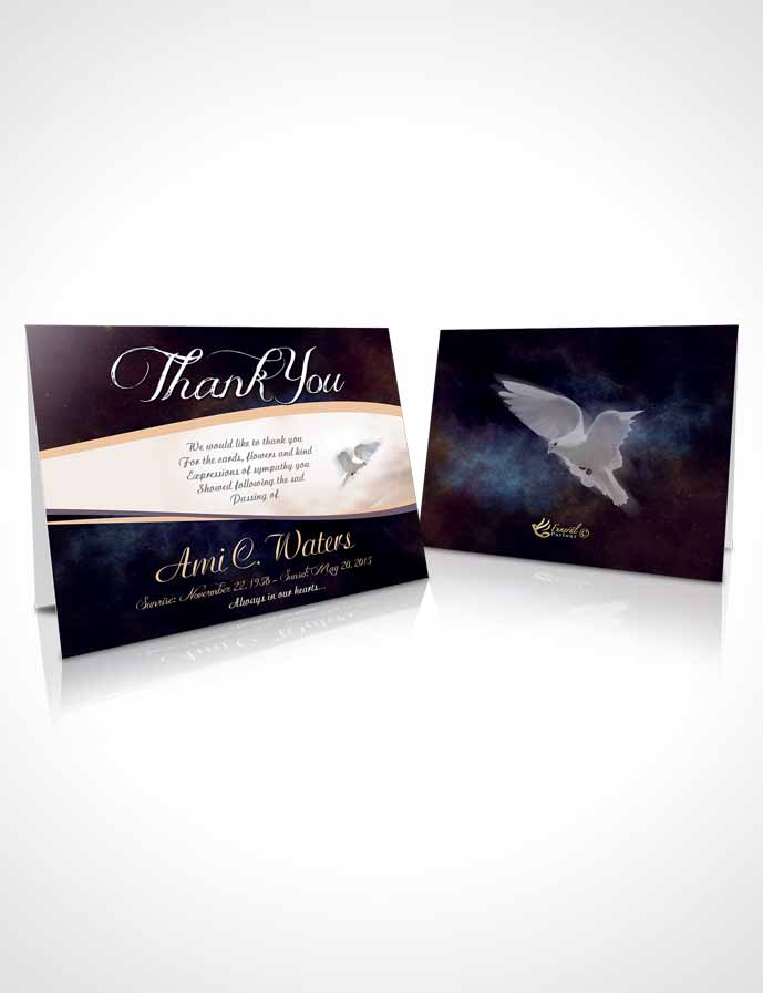 Funeral Thank You Card Template Loving Paradise