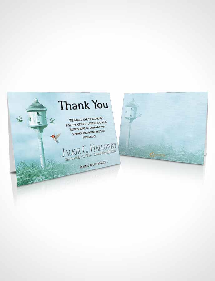 Funeral Thank You Card Template Majestic Birds of a Feather