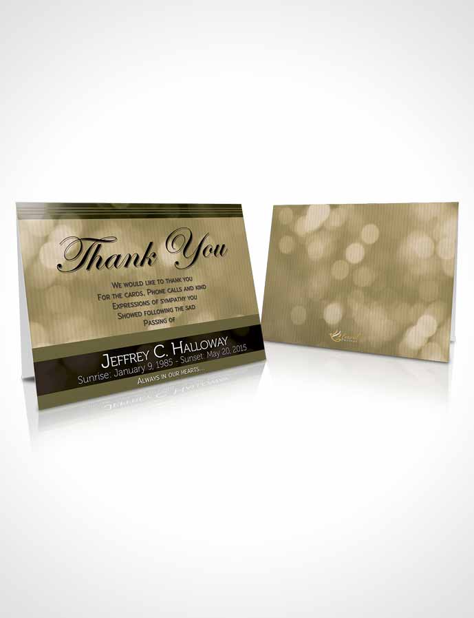 Funeral Thank You Card Template Majestic Emerald Mist Light