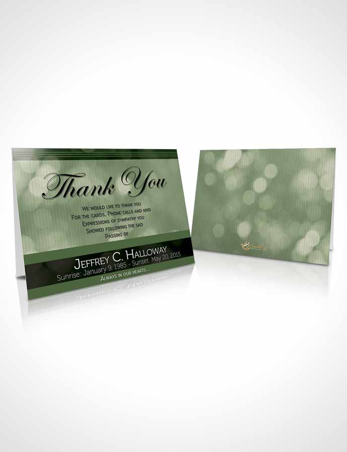 Funeral Thank You Card Template Majestic Forest Laughter Dark
