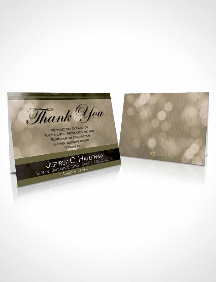 Funeral Thank You Card Template Majestic Rustic Nights Dark