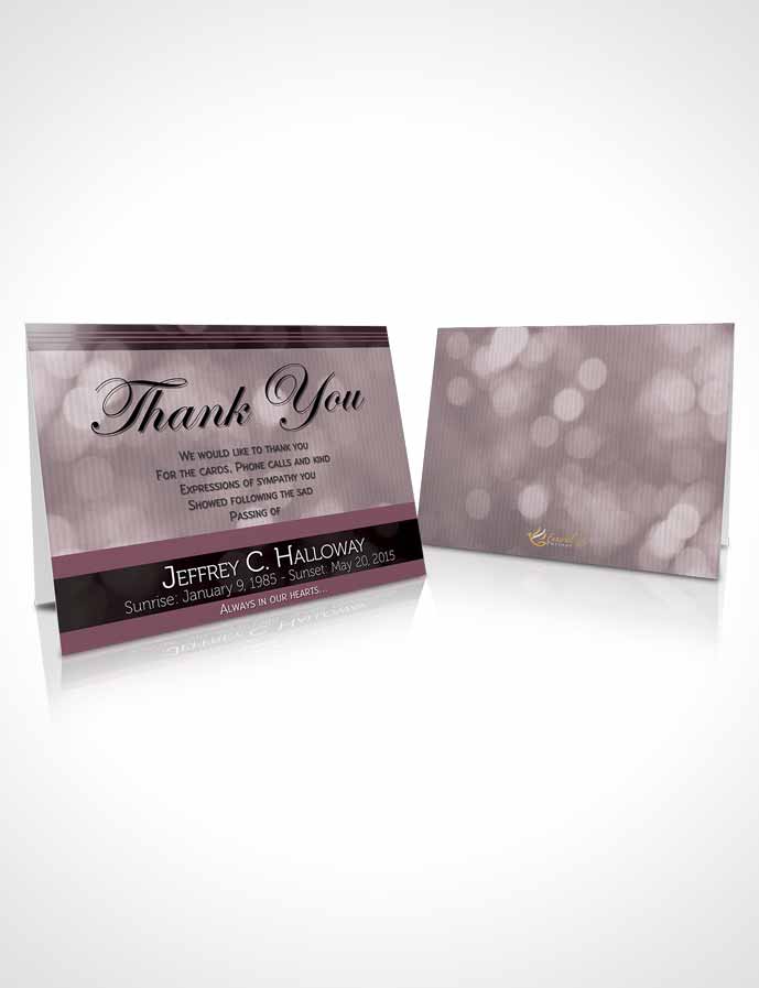 Funeral Thank You Card Template Majestic Soft Sunrise Light
