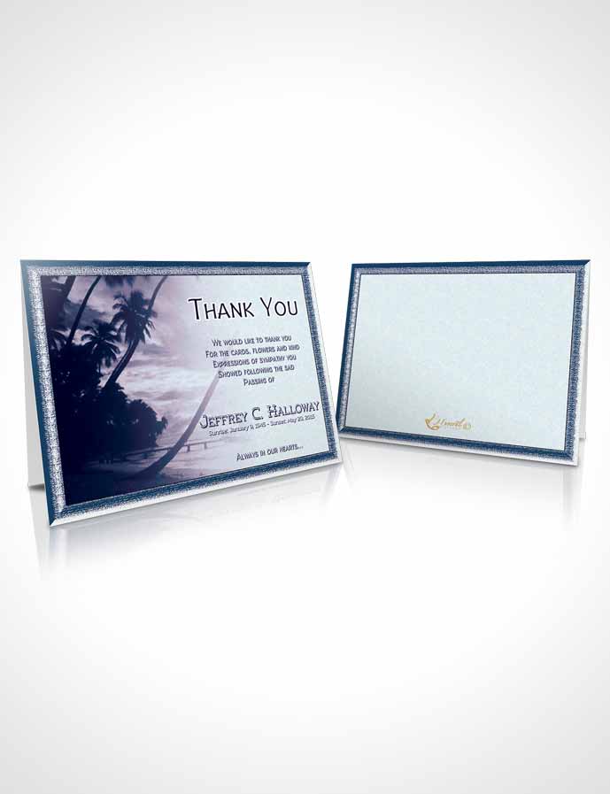 Funeral Thank You Card Template Martial Arts Electric Sunset