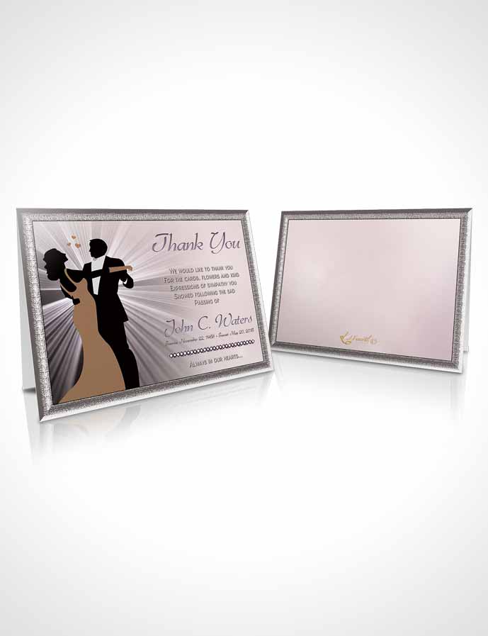 Funeral Thank You Card Template Midnight Dancing Autumn Sky