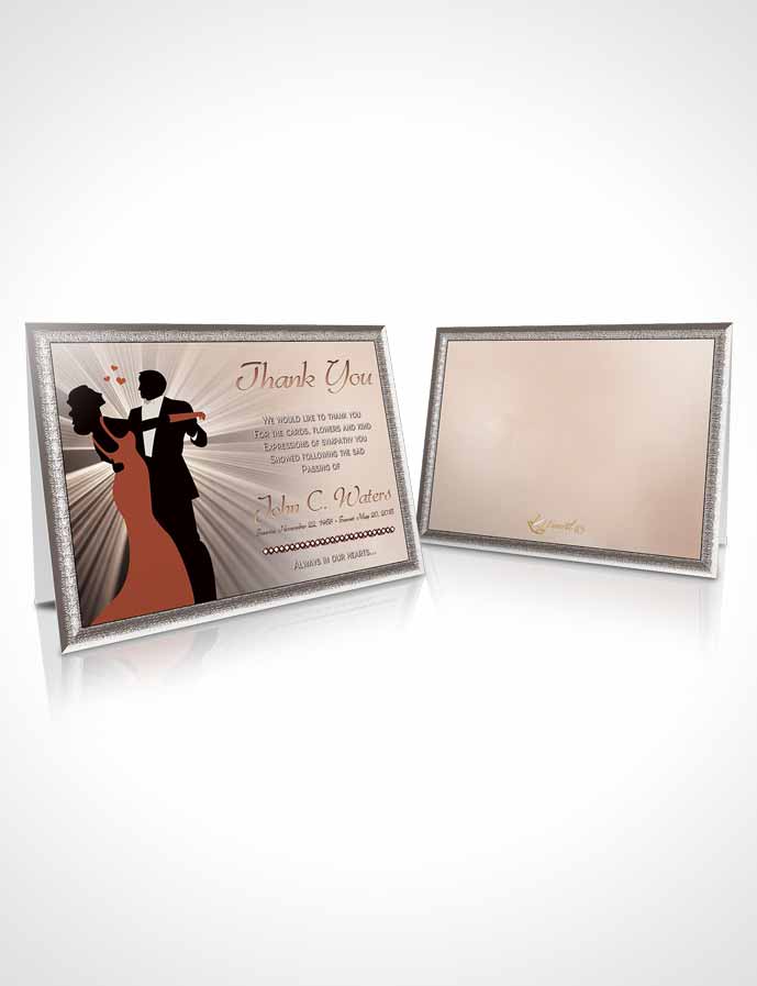 Funeral Thank You Card Template Midnight Dancing Golden Moves